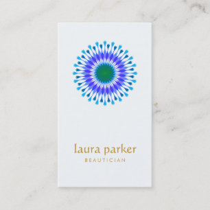Carte De Visite Yoga curatif de thérapie de logo de fleur de Lotu