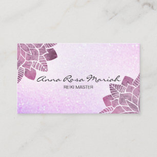 Carte De Visite Yoga curatif Reiki de parties scintillantes de