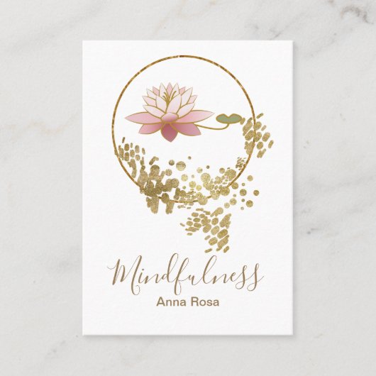 Carte De Visite Yoga de Mindfulness de méditation de Lotus de (Devant)