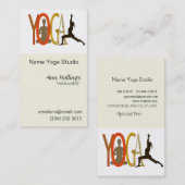 Carte De Visite Yoga de Pilates (Devant / Derrière)