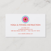 Carte De Visite Yoga élégant de logo de fleur de Lotus (Dos)
