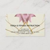 Carte De Visite Yoga élégant de logo de fleur de Lotus (Dos)