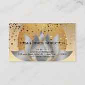 Carte De Visite Yoga élégant de logo de fleur de Lotus (Dos)