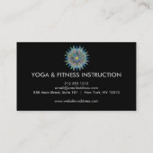 Carte De Visite Yoga élégant de logo de fleur de Lotus (Dos)