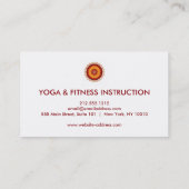 Carte De Visite Yoga élégant de logo de fleur de Lotus (Dos)