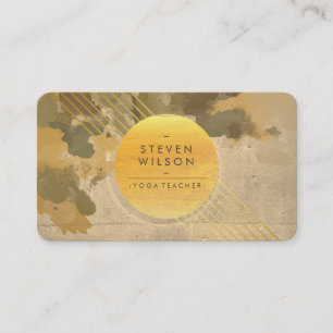 Carte De Visite Yoga Enseignant Aquarelle Holistique Vintage Cosmi