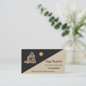 Carte De Visite Yoga Enseignant Impressionnisme Peint Automne Brow (Debout devant)