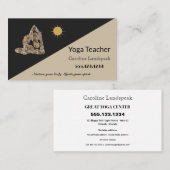 Carte De Visite Yoga Enseignant Impressionnisme Peint Automne Brow (Devant / Derrière)