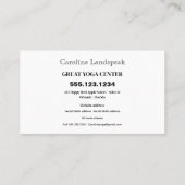 Carte De Visite Yoga enseignant Impressionnisme peint Multi Jaune (Dos)