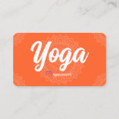 Carte De Visite Yoga Enseignant Modèle Mandala QR Code (Dos)