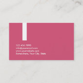 Carte De Visite Yoga Enseignant-Moderne Grille Plaine Rose Fille (Dos)