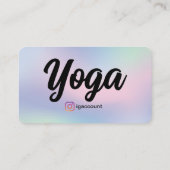 Carte De Visite Yoga Enseignant Moderne Yoga Studio Holographique (Dos)