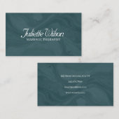 Carte De Visite Yoga et massage en marbre vert (Devant / Derrière)