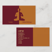 Carte De Visite Yoga et méditation (Devant / Derrière)