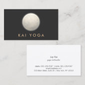 Carte De Visite Yoga et Méditation Enseignant Silver Zen Cercle (Devant / Derrière)