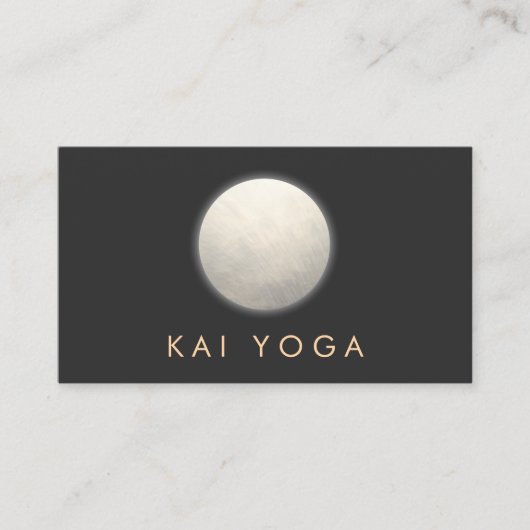 Carte De Visite Yoga et Méditation Enseignant Silver Zen Cercle (Devant)