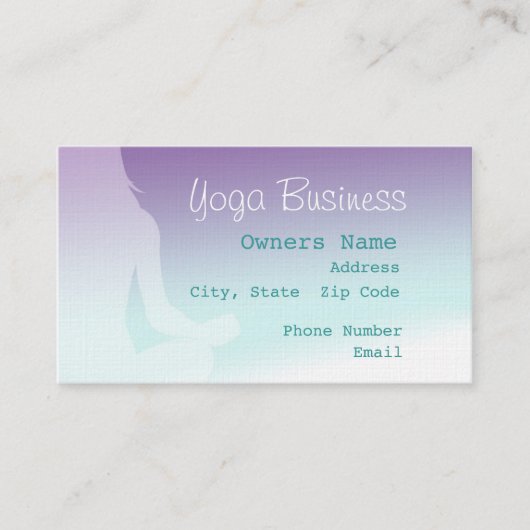 Carte de visite Yoga facile (Devant)