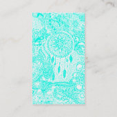 Carte De Visite Yoga floral de griffonnages de dreamcatcher de (Dos)