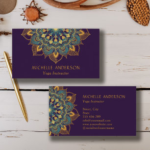 Carte De Visite Yoga Gold Mandala