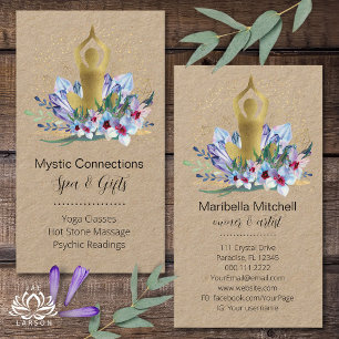 Carte De Visite Yoga Instructeur Energie Guérisseur Cristaux Reiki