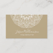 Carte De Visite YOGA INSTRUCTEUR MANDALA Tons de la Terre (Devant)