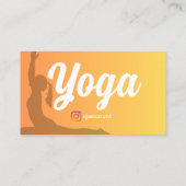 Carte De Visite Yoga Instructeur Modèle QR Code (Dos)