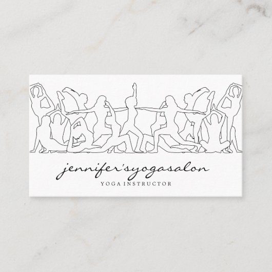 Carte De Visite Yoga Instructeur namaste fitness danse (Devant)