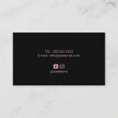 Carte De Visite Yoga Instructeur Rose Gold Mandala Flower (Dos)