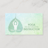 Carte De Visite Yoga Instructeur Studio Méditation Pose Bodhi Leaf (Devant)