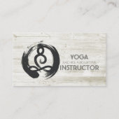 Carte De Visite Yoga Instructeur Studio Méditation Pose Bodhi Leaf (Devant)