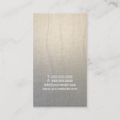 Carte De Visite Yoga Instructeur Wellness Tree Zen Linen Zen Vinta (Dos)