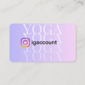 Carte De Visite Yoga Instructeur Yoga Studio Code QR (Dos)