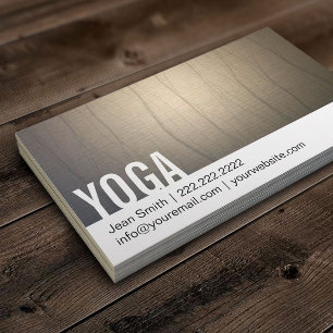 Carte De Visite Yoga Instructeur Zen Arrière - plan Gras Texte