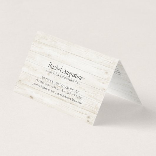 Carte De Visite Yoga Instructor Bodhi Leaf Tarifs Rendez-vous (Dos)