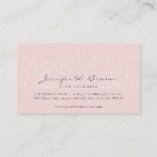 Carte De Visite Yoga Instructor Fittor Entraîneur Personnel Entraî (Dos)