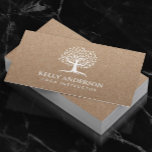 Carte De Visite Yoga Instructor Life Tree Rustic Kraft<br><div class="desc">Yoga Instructor Life Tree Rustic Kraft Business Cards.</div>