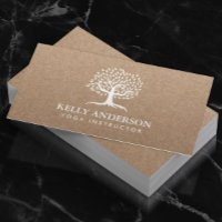 Yoga Instructor Life Tree Rustic Kraft
