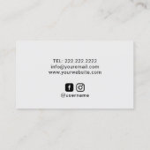 Carte De Visite Yoga Instructor Lotus Fleur & Om Symbole (Dos)