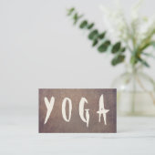 Carte De Visite Yoga Instructor Mediation Gras Texte Vintage (Debout devant)