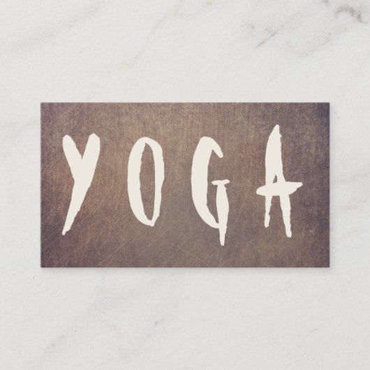 Carte De Visite Yoga Instructor Mediation Gras Texte Vintage (Devant)