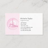 Carte De Visite Yoga Instructor Pilates Fitness Modern Namaste Bus (Dos)