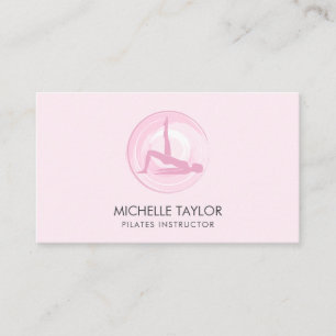 Carte De Visite Yoga Instructor Pilates Fitness Modern Namaste Bus