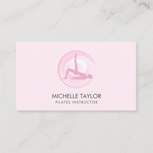 Carte De Visite Yoga Instructor Pilates Fitness Modern Namaste Bus (Devant)