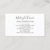 Carte De Visite Yoga Instructor Tree of Life (Dos)