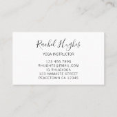 Carte De Visite Yoga Instructor Tree Of Life (Dos)