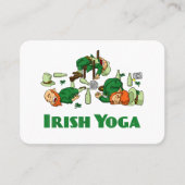 Carte De Visite Yoga Irlandais Drôle de la Saint-Patrick (Devant)