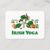 Carte De Visite Yoga Irlandais Drôle de la Saint-Patrick (Dos)