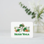 Carte De Visite Yoga Irlandais Drôle de la Saint-Patrick (Debout devant)