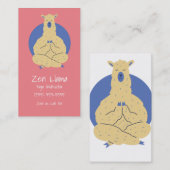 Carte De Visite Yoga Llama (Devant / Derrière)