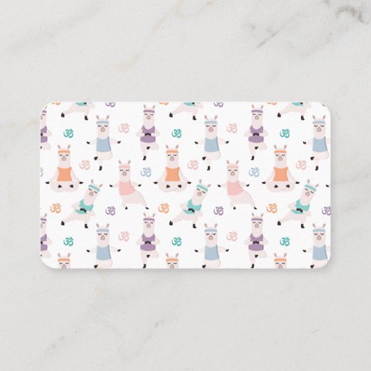 Carte De Visite Yoga Llamas & Pilates Fitness Studio Logo de l'ent (Dos)